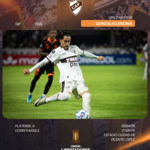 Camiseta Usada en partido vs Corinthians x Gonzalo Lencina