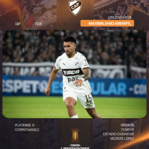 Camiseta Usada en partido vs Corinthians x Maximiliano Amarfil