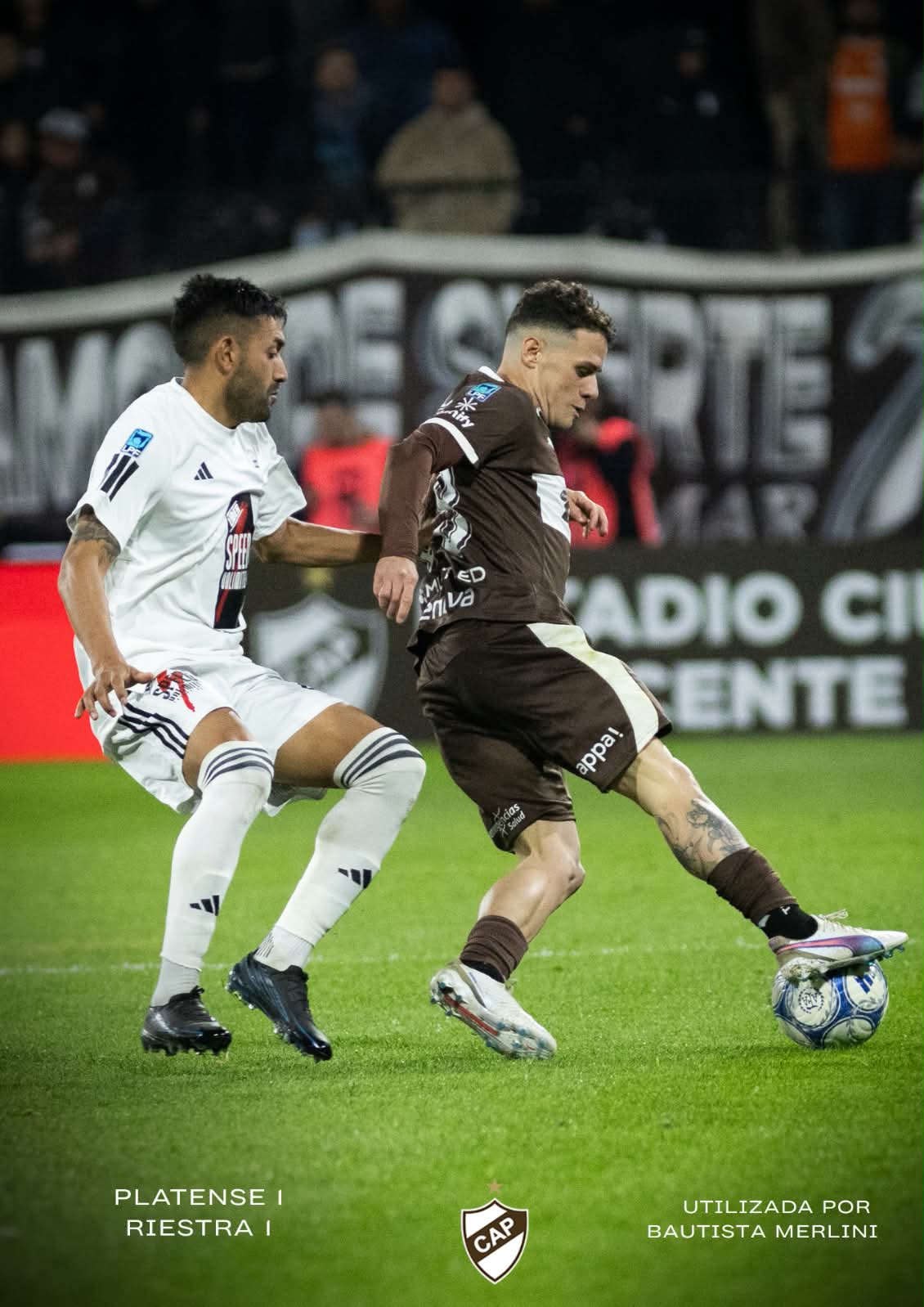 Camiseta Usada en partido vs Riestra x Bautista Merlini